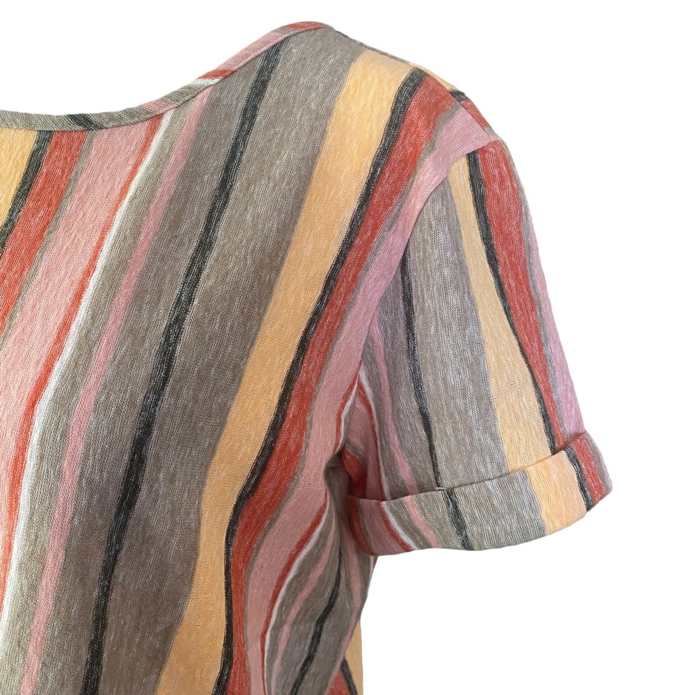 Kim & Cami NWOT Striped Top with Tie Front Small - Picture 5 of 14